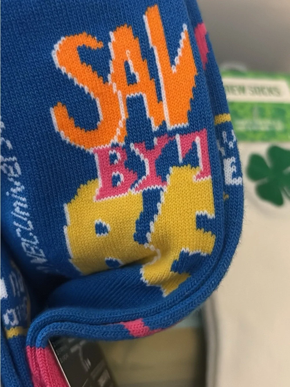 Women’s sock bundle. Brittney Spears, saved by the bell, and a shamrock pair